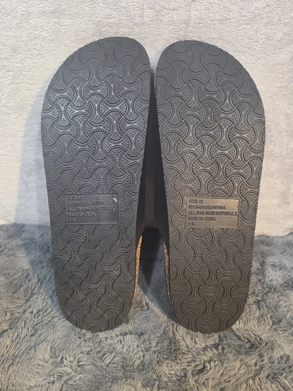 Black Double-Buckle Men’s Slide Sandals